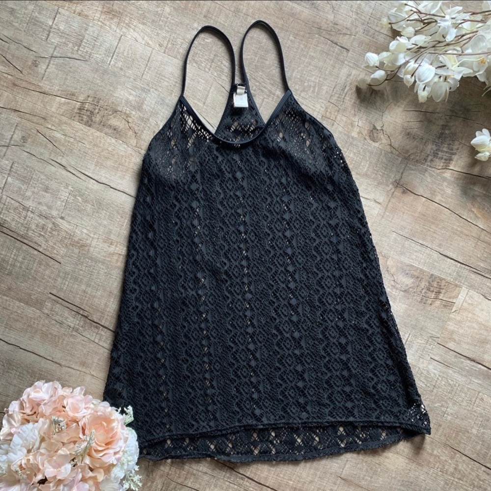 Reef Black Lace Swim Cover